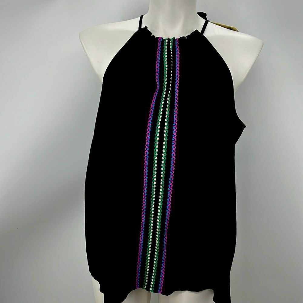 Knox Rose black halter top XXL new